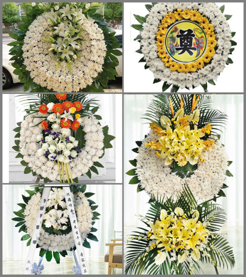 安徽六安市霍邱县新店镇花庵村花圈速递